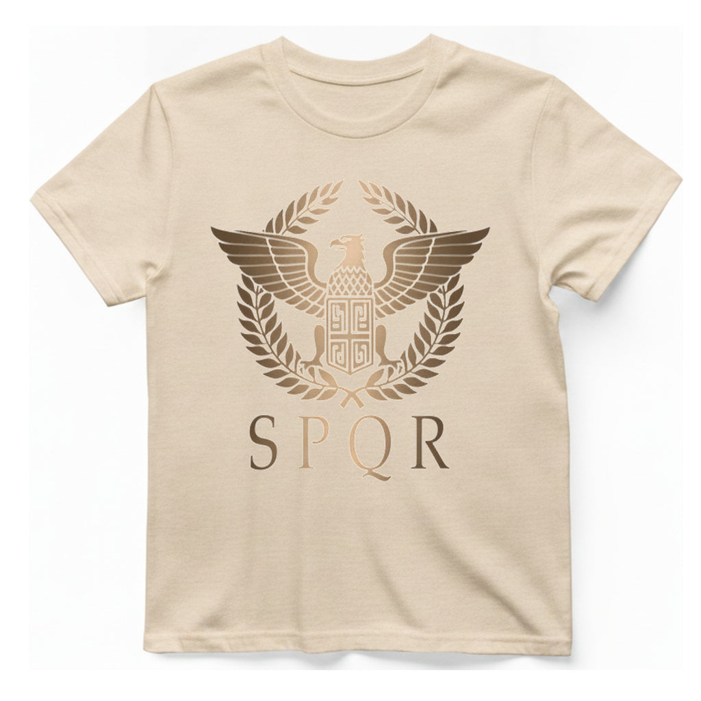 Spqr Roman Eagle T-Shirt - Natural front