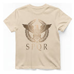 Spqr Roman Eagle T-Shirt - Natural front
