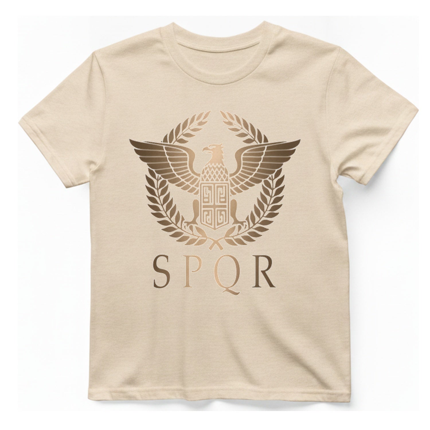 Spqr Roman Eagle T-Shirt - Natural front