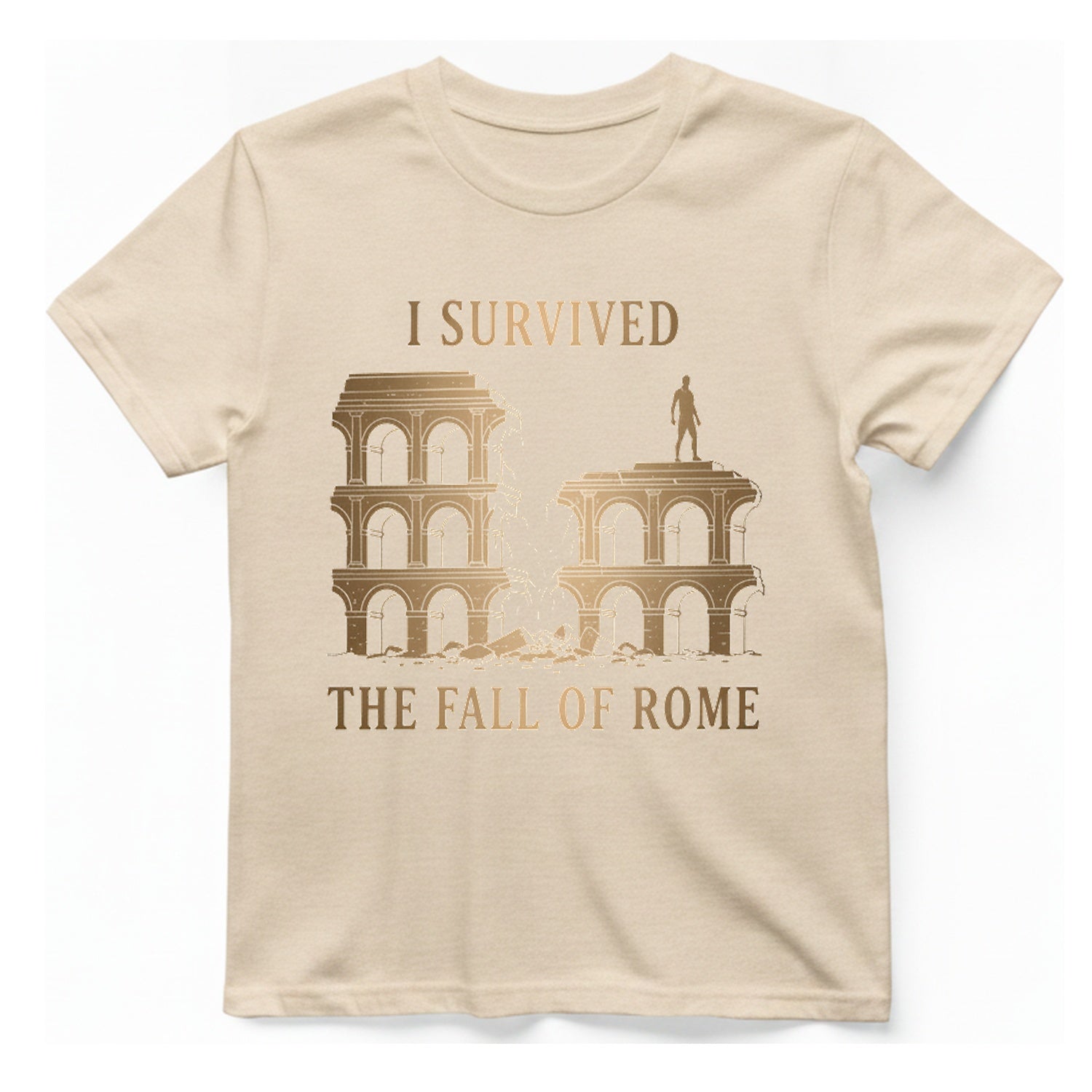I Survived The Fall of T-Shirt - Natural front