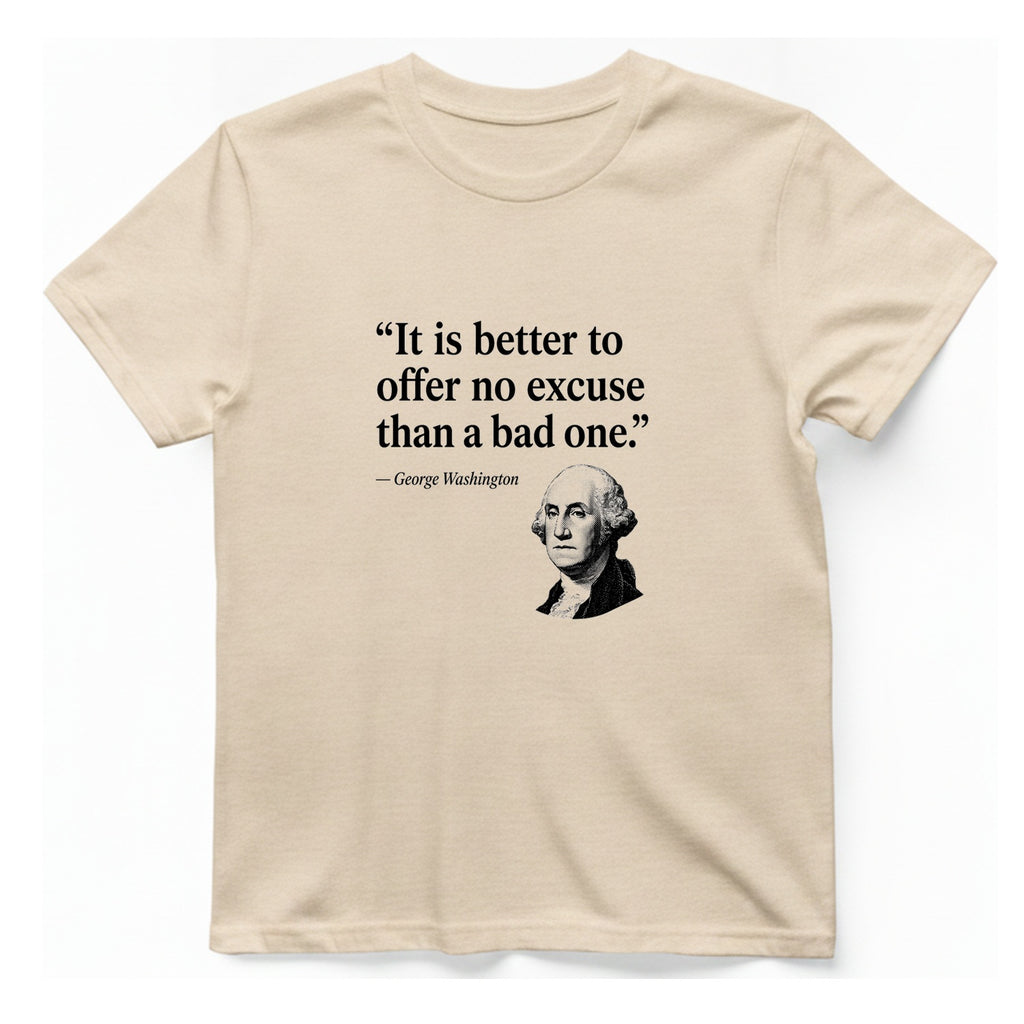 George Washington No Excuse T-Shirt - Natural front