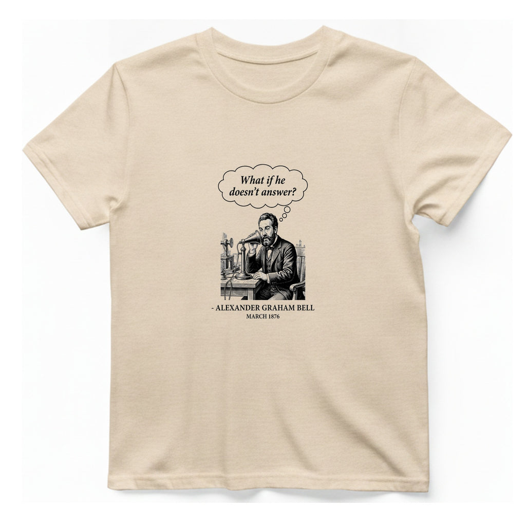 First Phone Call Panic T-Shirt - Natural front