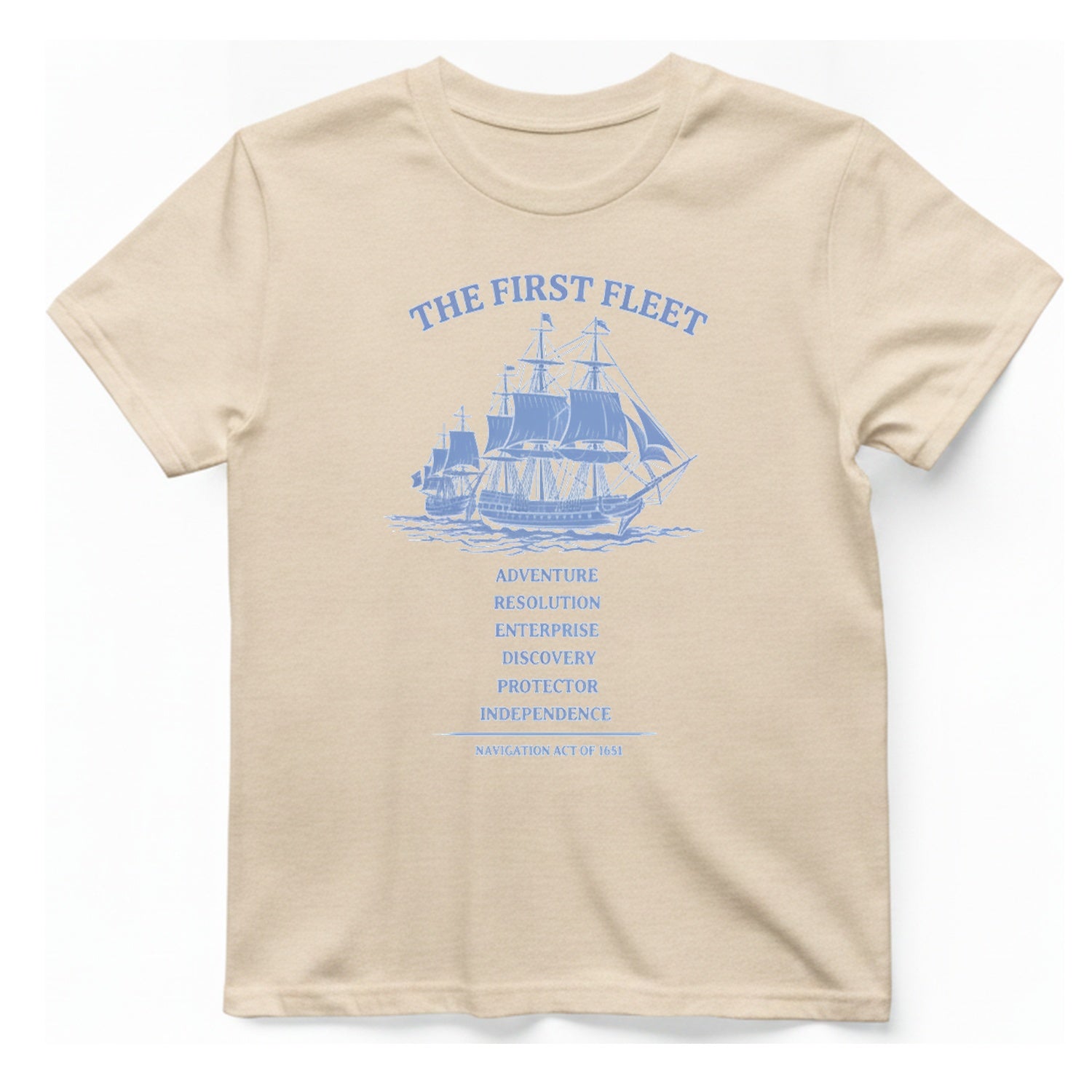 First Fleet Navigation Act T-Shirt - Natural front