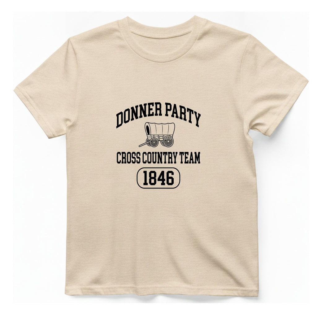 Donner Party Cross Country Team T-Shirt - Natural front