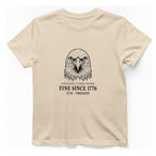 Stressed Eagle Fine Since T-Shirt - Natural front