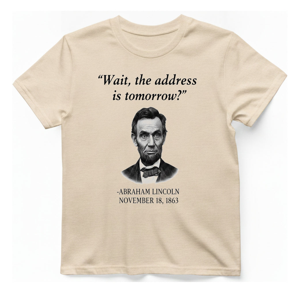 Lincoln Procrastination T-Shirt - Natural front