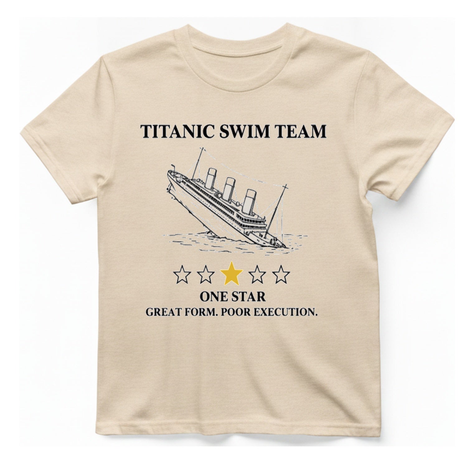 Titanic Swim Team T-Shirt - Natural front