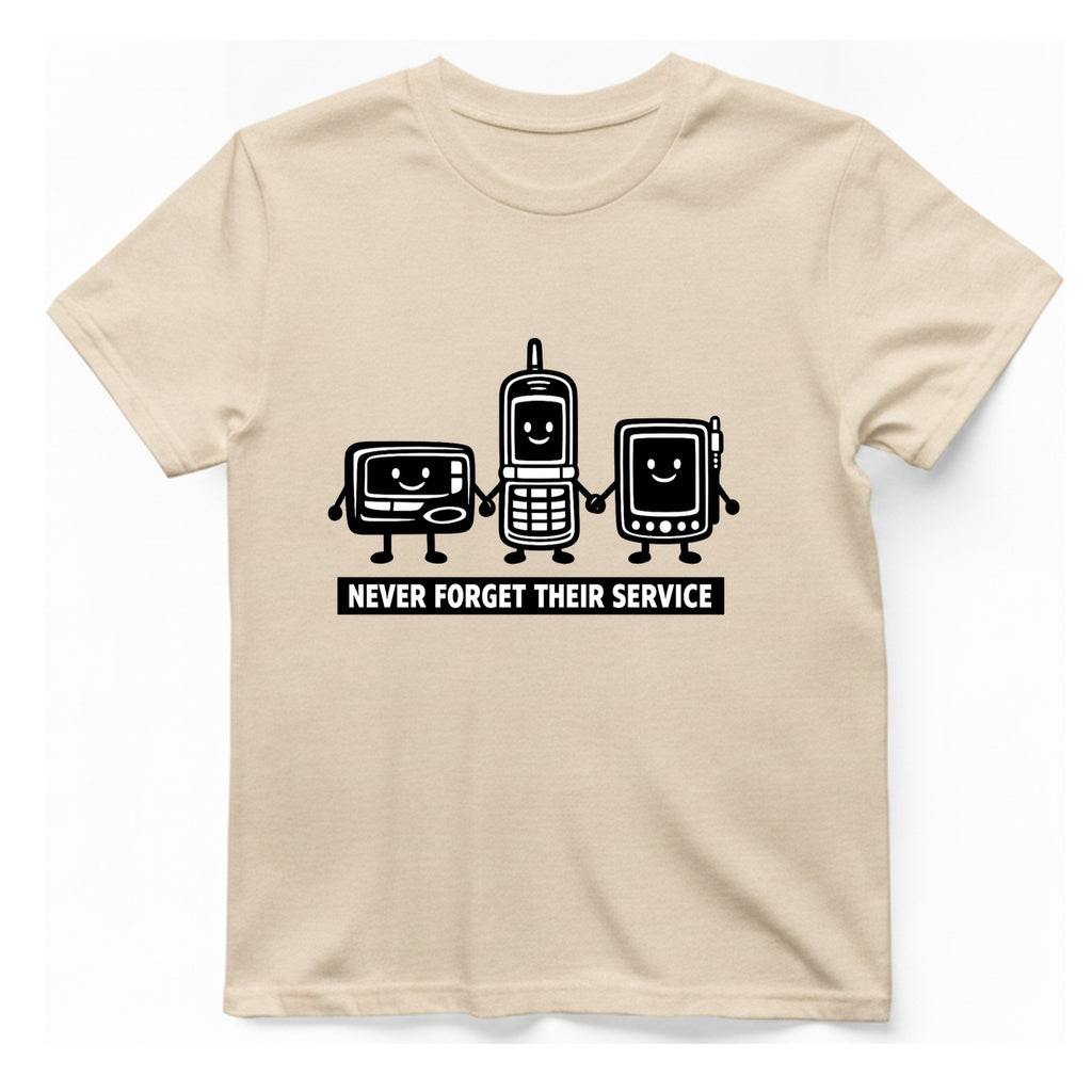 Never Forget Their Service Obsolete T-Shirt - Natural front