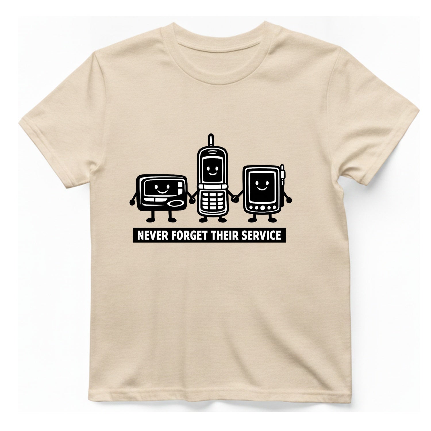 Never Forget Their Service Obsolete T-Shirt - Natural front