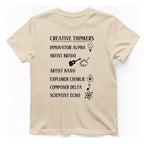 Creative Thinkers List T-Shirt - Natural front