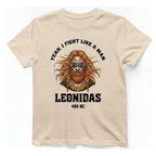 Leonidas Fight Like Man T-Shirt - Natural front