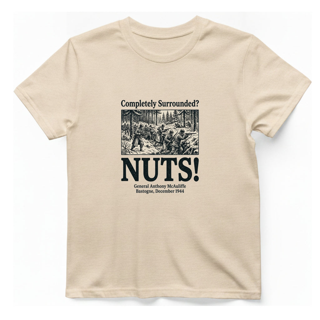Bastogne Nuts Defiance T-Shirt - Natural front
