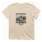 Out of Ammunition Fix Bayonets T-Shirt - Natural front