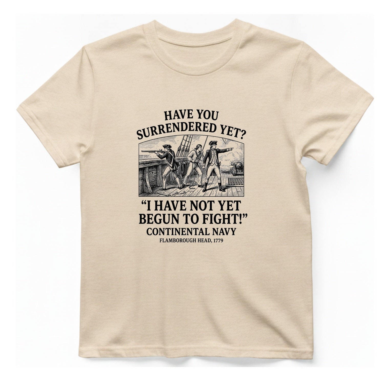 Not Yet Begun To Fight T-Shirt - Natural front