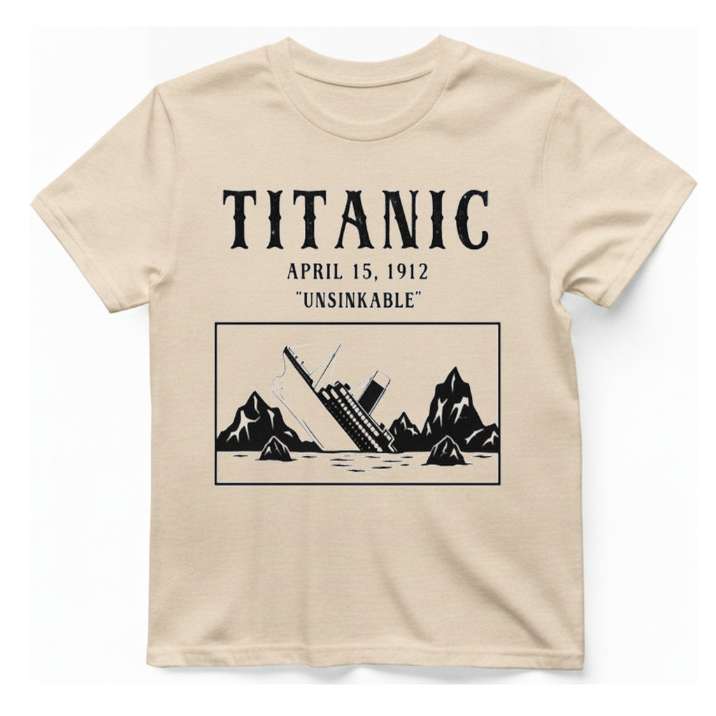 Titanic Unsinkable T-Shirt - Natural front