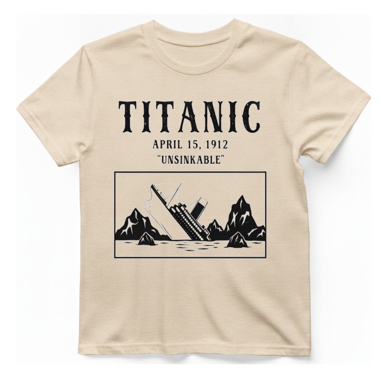 Titanic Unsinkable T-Shirt - Natural front