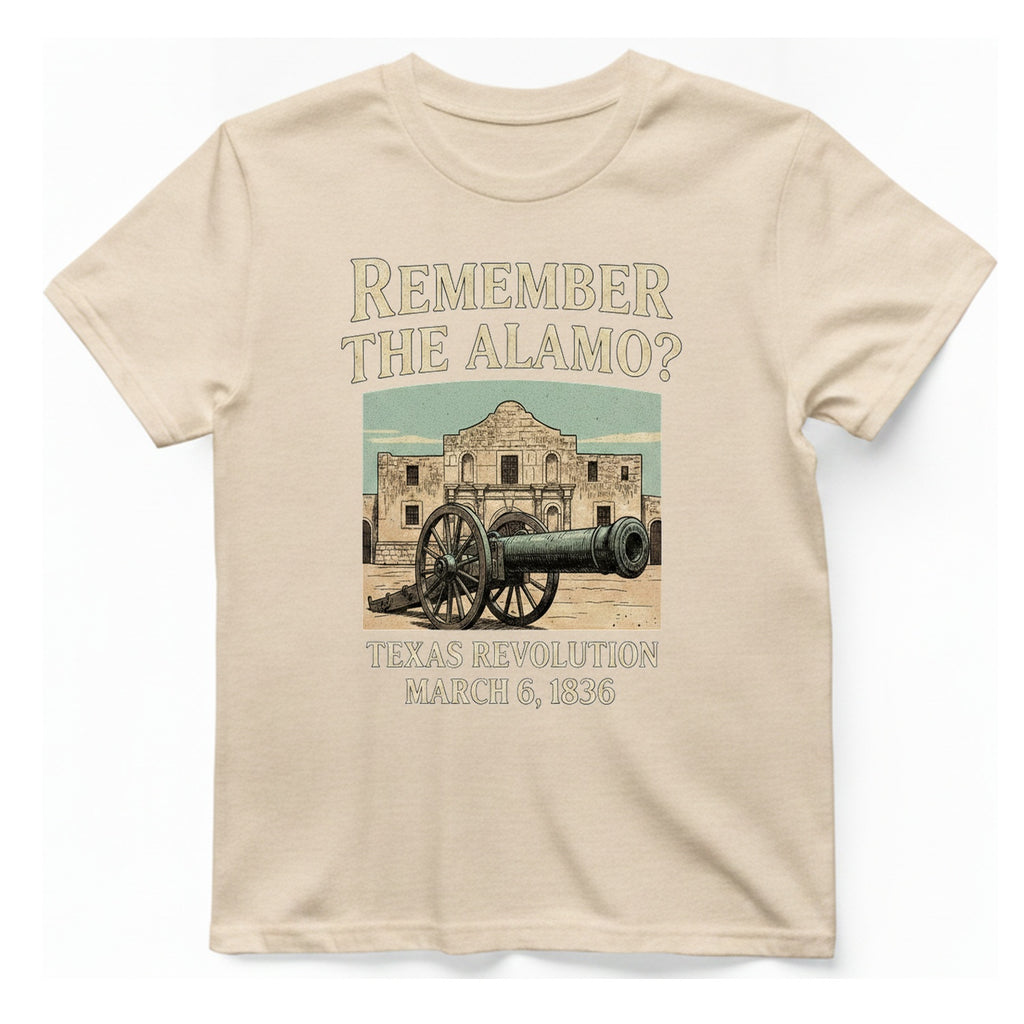 Remember The Alamo T-Shirt - Natural front