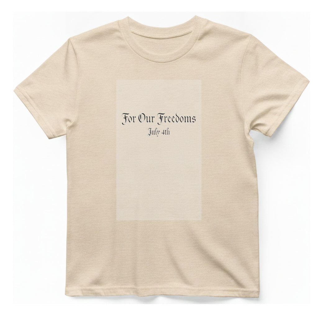 For Our Freedoms T-Shirt - Natural front