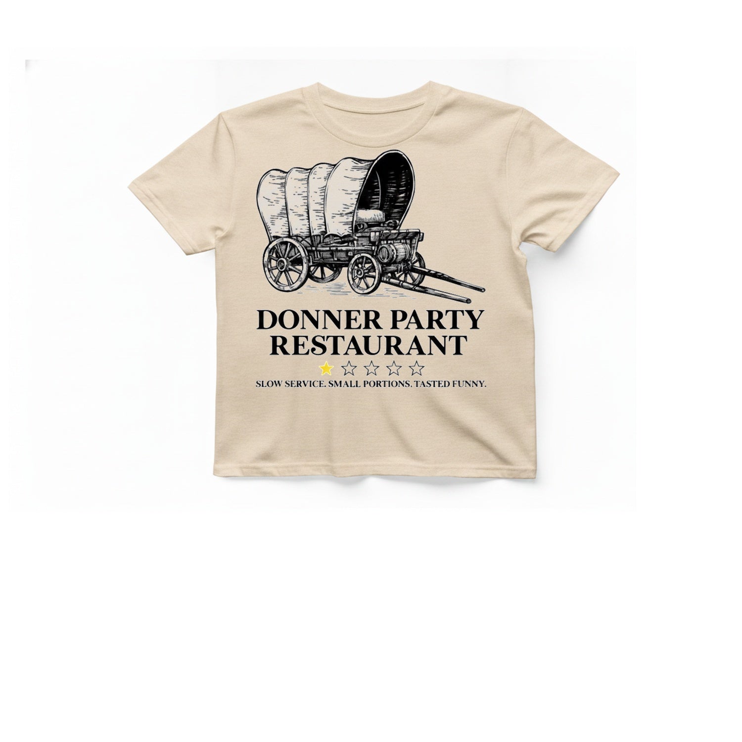 Donner Party Restaurant T-Shirt - Natural front