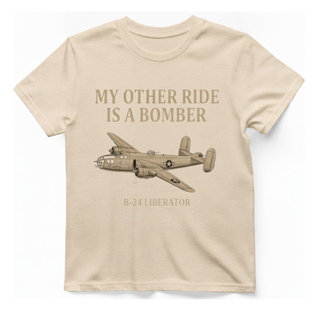 B Liberator Bomber T-Shirt - Natural front
