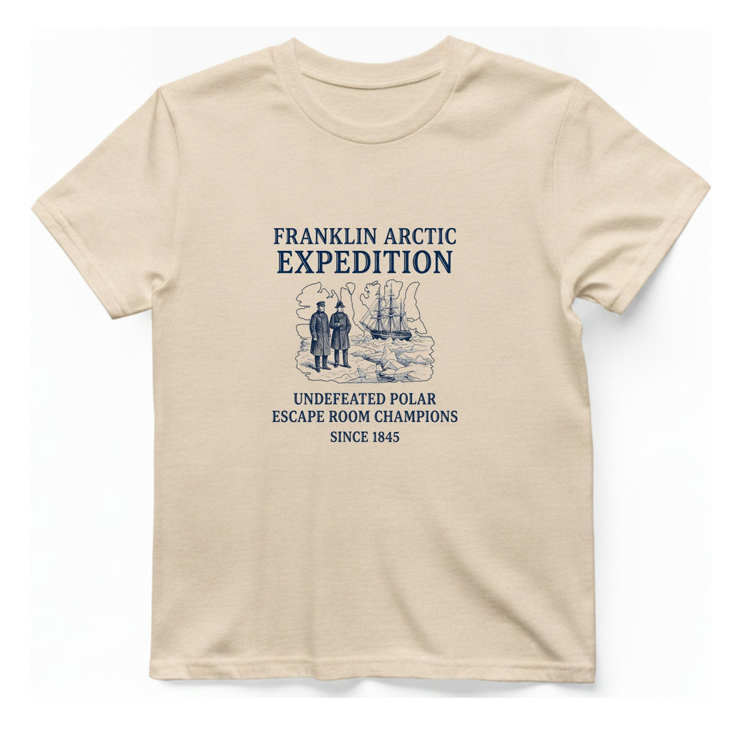 Franklin Arctic Expedition Escape Room T-Shirt - Natural front