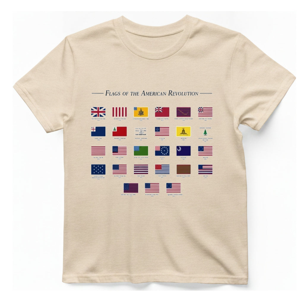 American Revolution Flags T-Shirt - Natural front