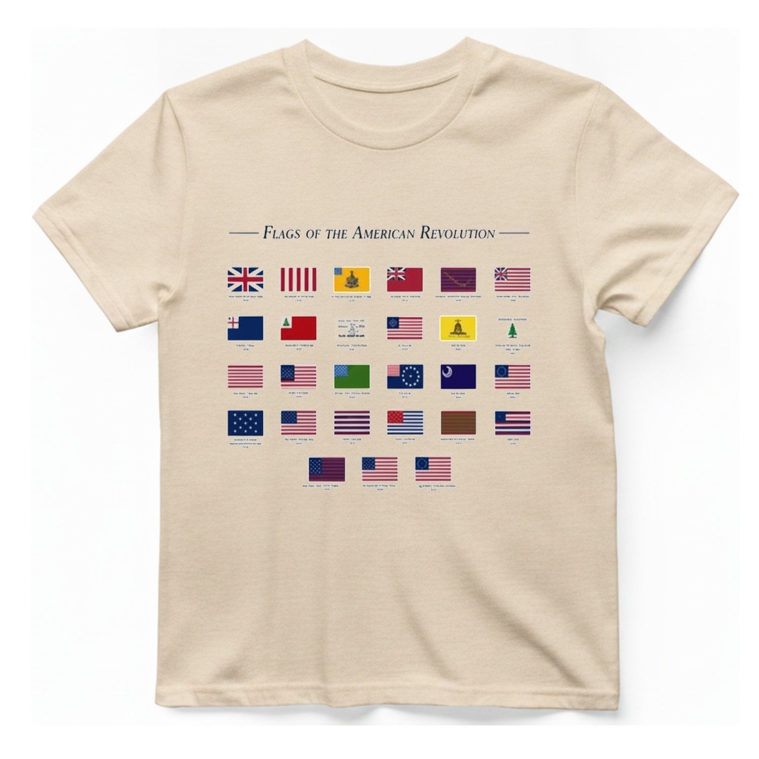 American Revolution Flags T-Shirt - Natural front