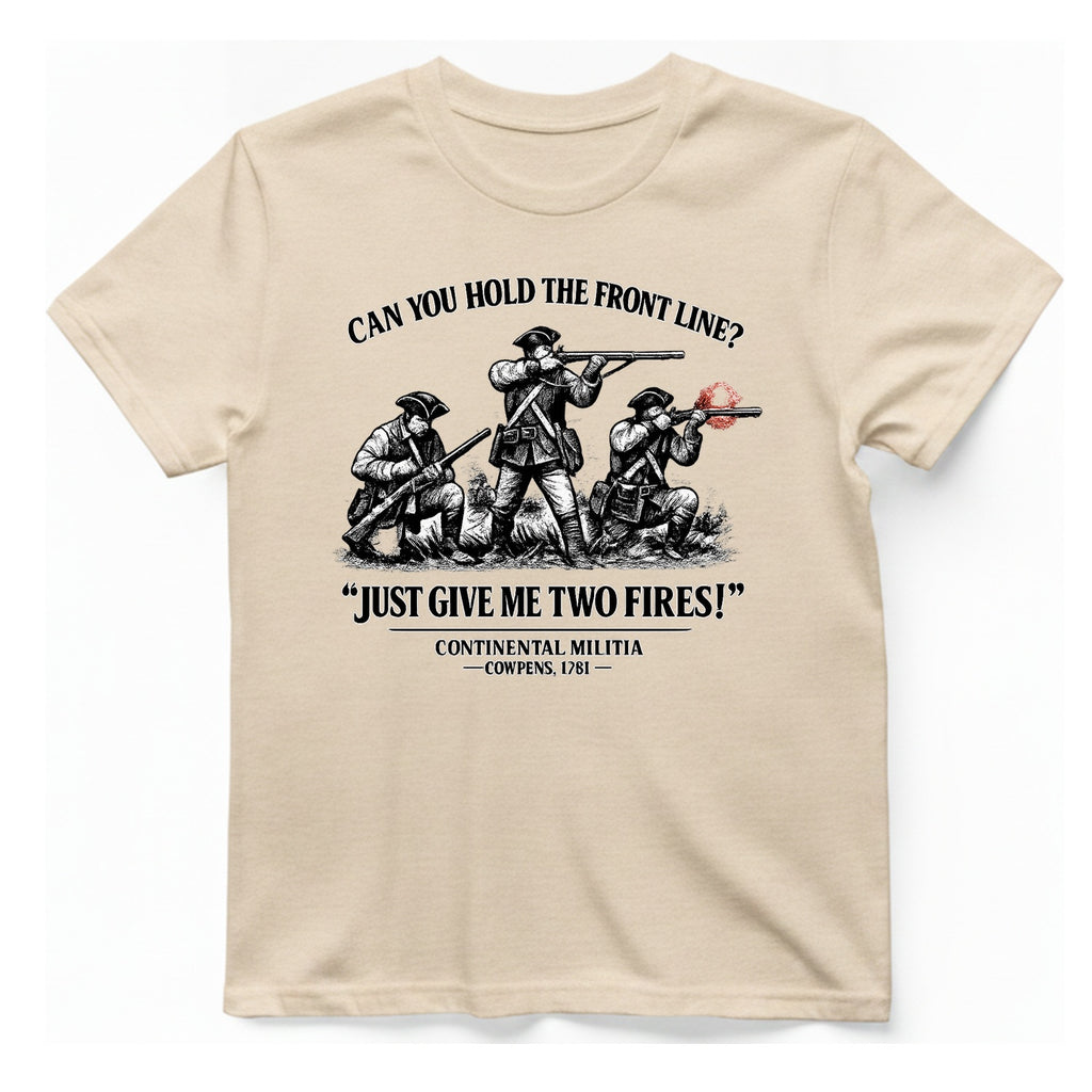 Continental Militia Two Fires Cowpens T-Shirt - Natural front