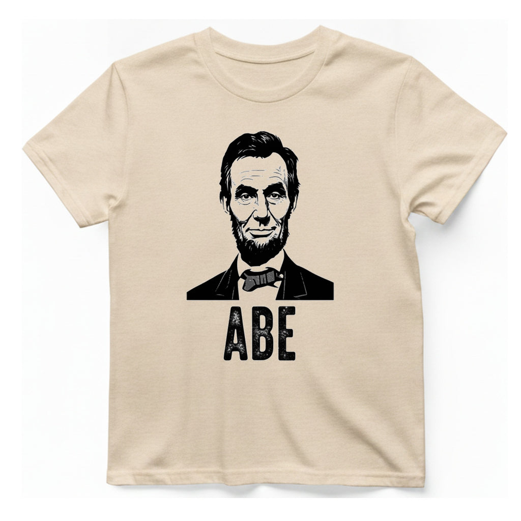 Abe Lincoln Portrait T-Shirt - Natural front