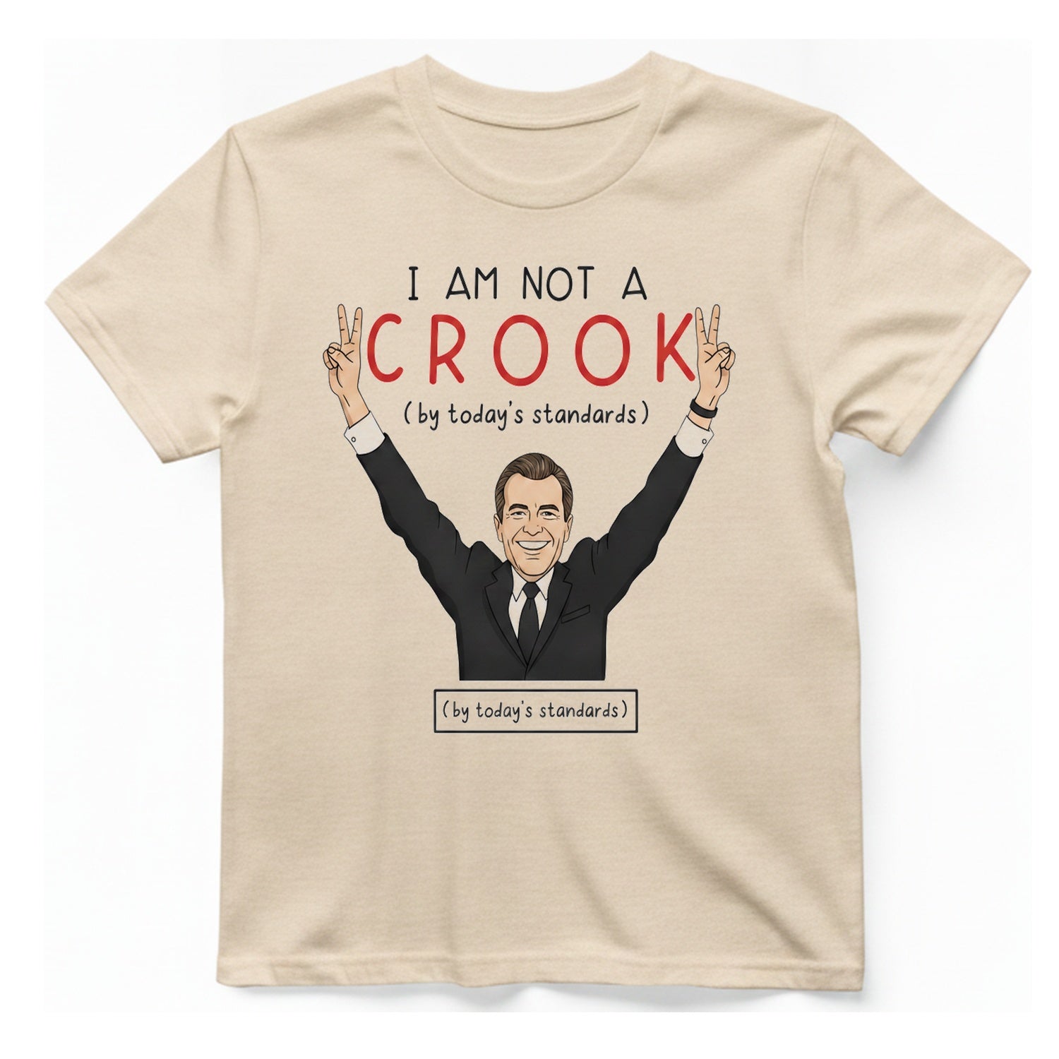 Not A Crook T-Shirt - Natural front