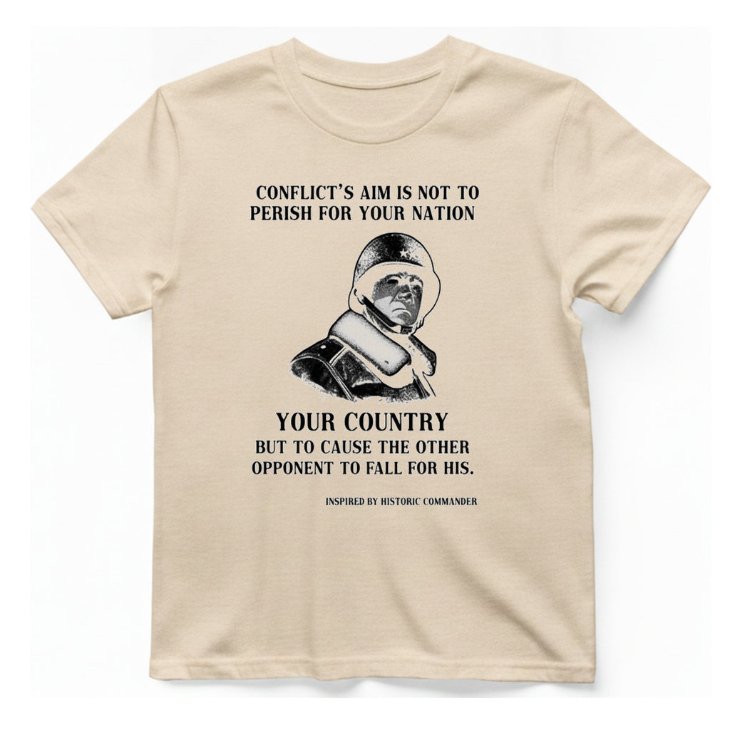 Historic Commander Quote T-Shirt - Natural front