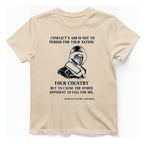 Historic Commander Quote T-Shirt - Natural front