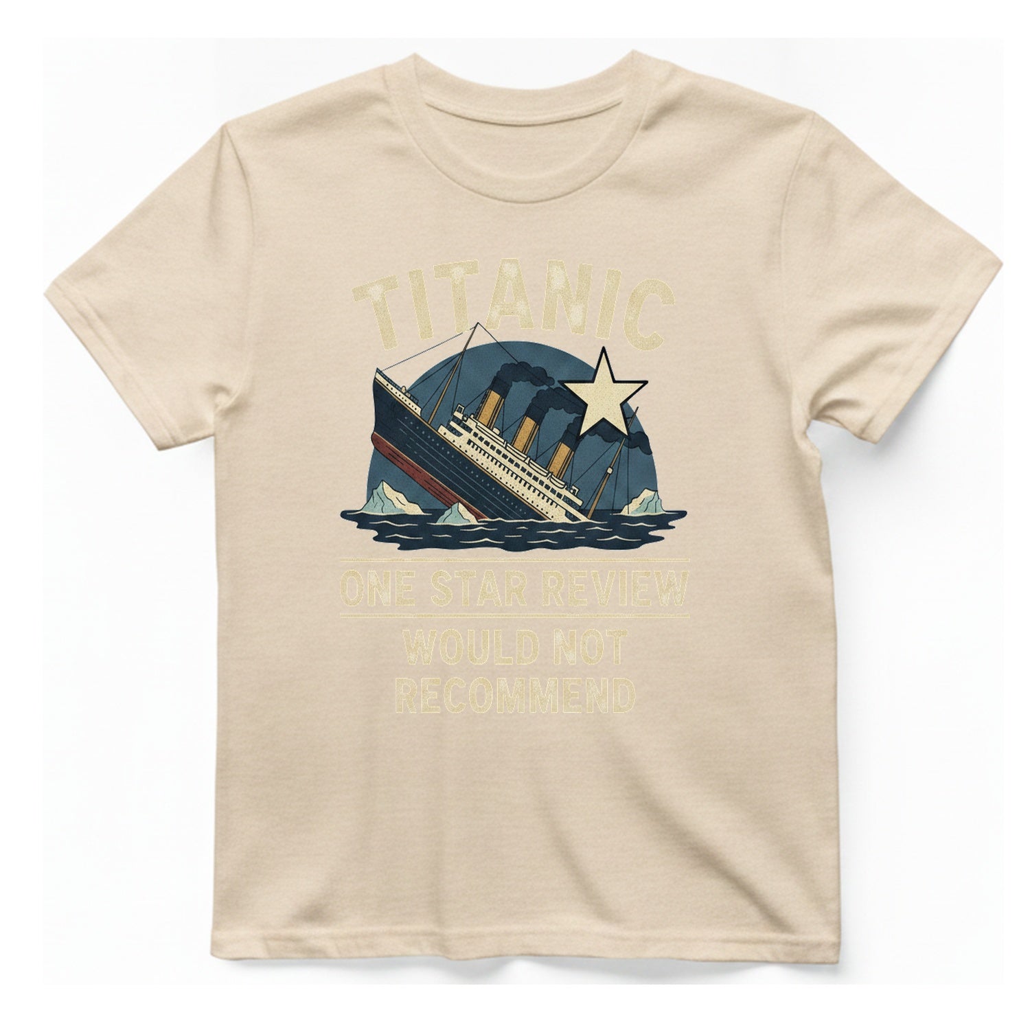 Titanic One Star Review T-Shirt - Natural front