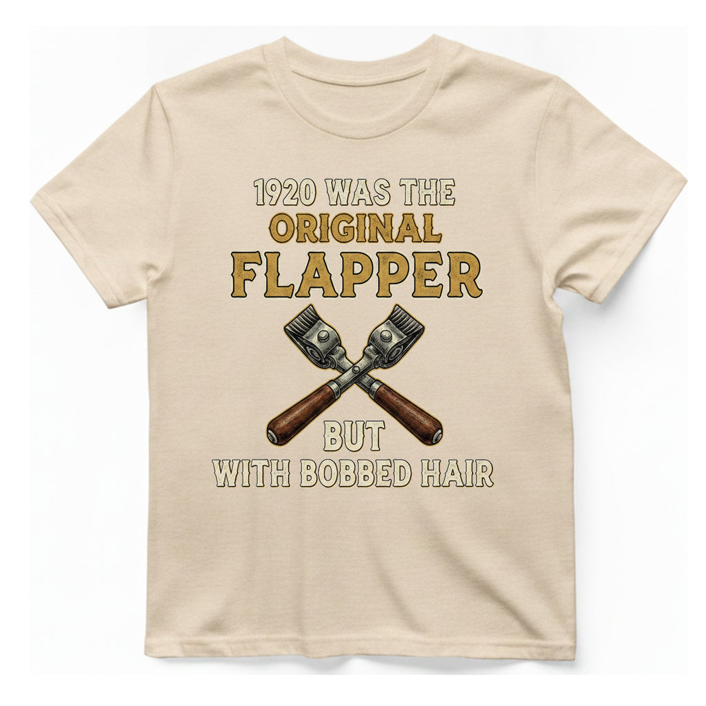 Was The Original Flapper T-Shirt - Natural front