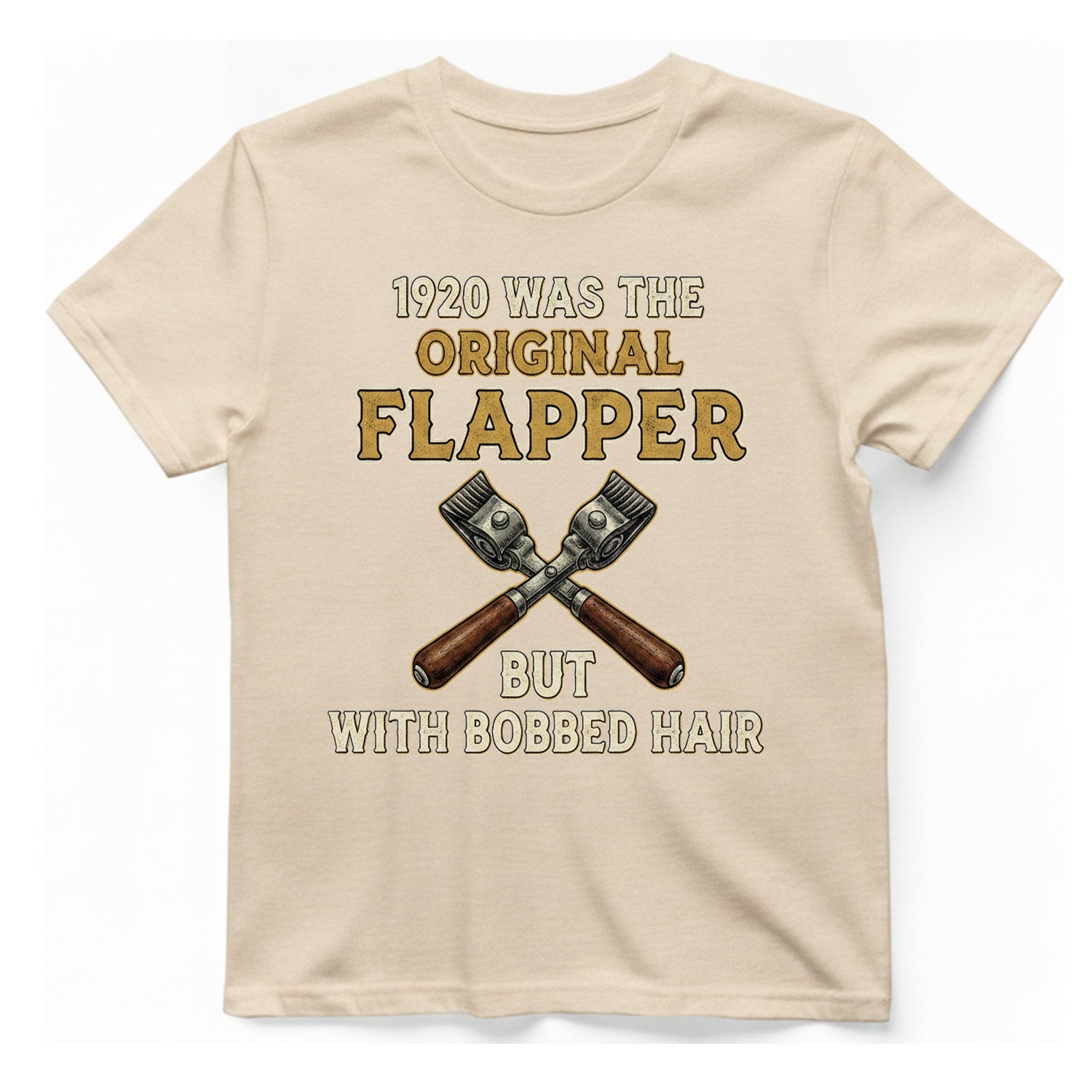 Was The Original Flapper T-Shirt - Natural front