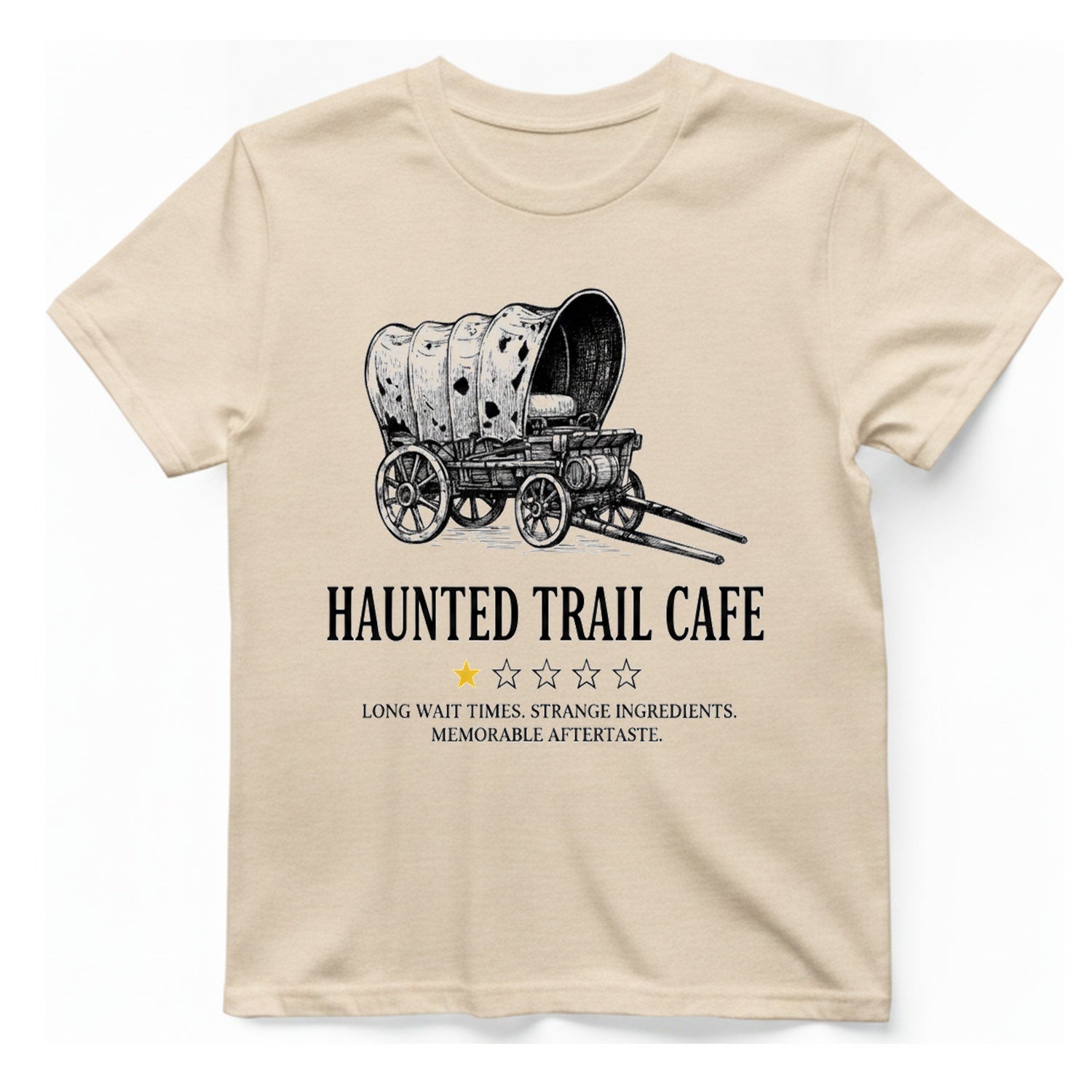 Haunted Trail Cafe T-Shirt - Natural front