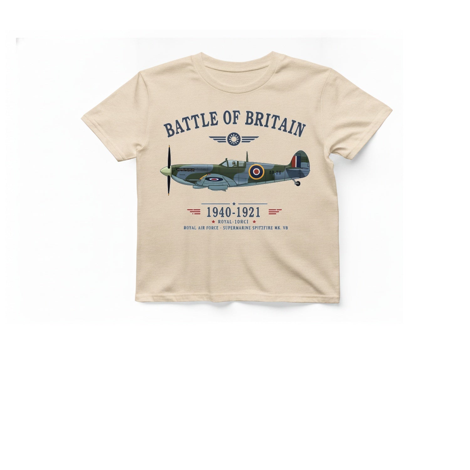Battle of Britain Spitfire T-Shirt - Natural front