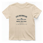 Civil War River Ironclads T-Shirt - Natural front
