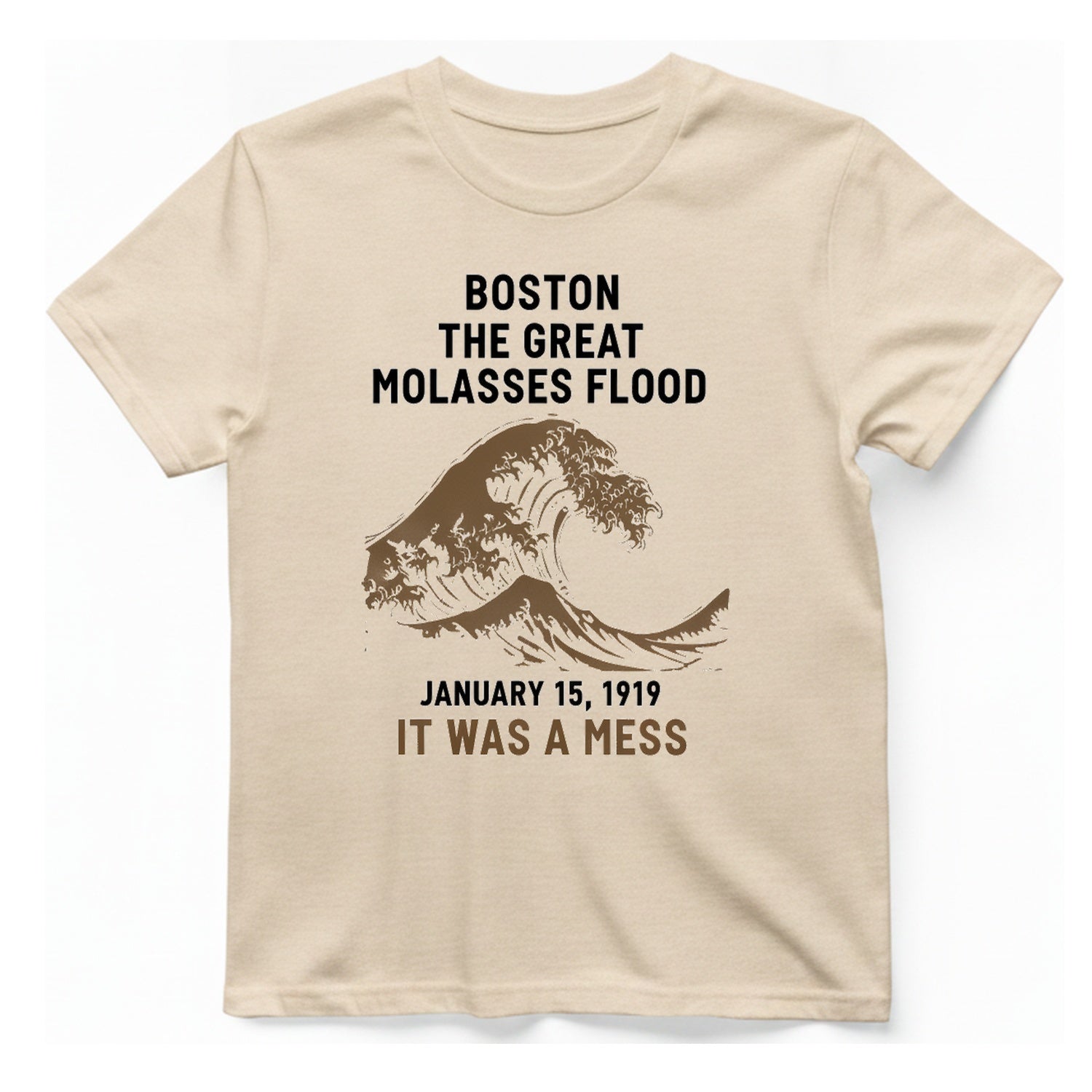 Boston The Great Molasses Flood T-Shirt - Natural front