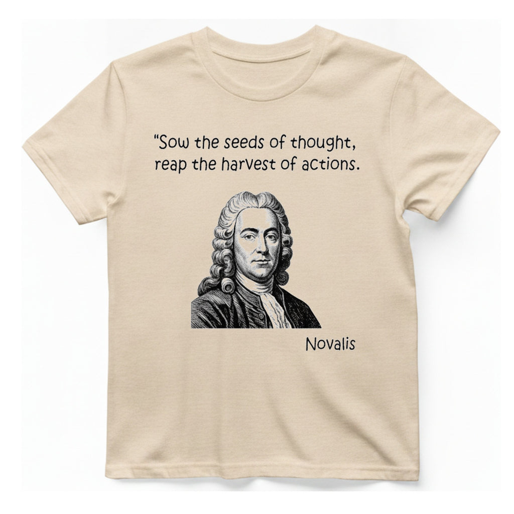 Novalis Seeds Thought T-Shirt - Natural front