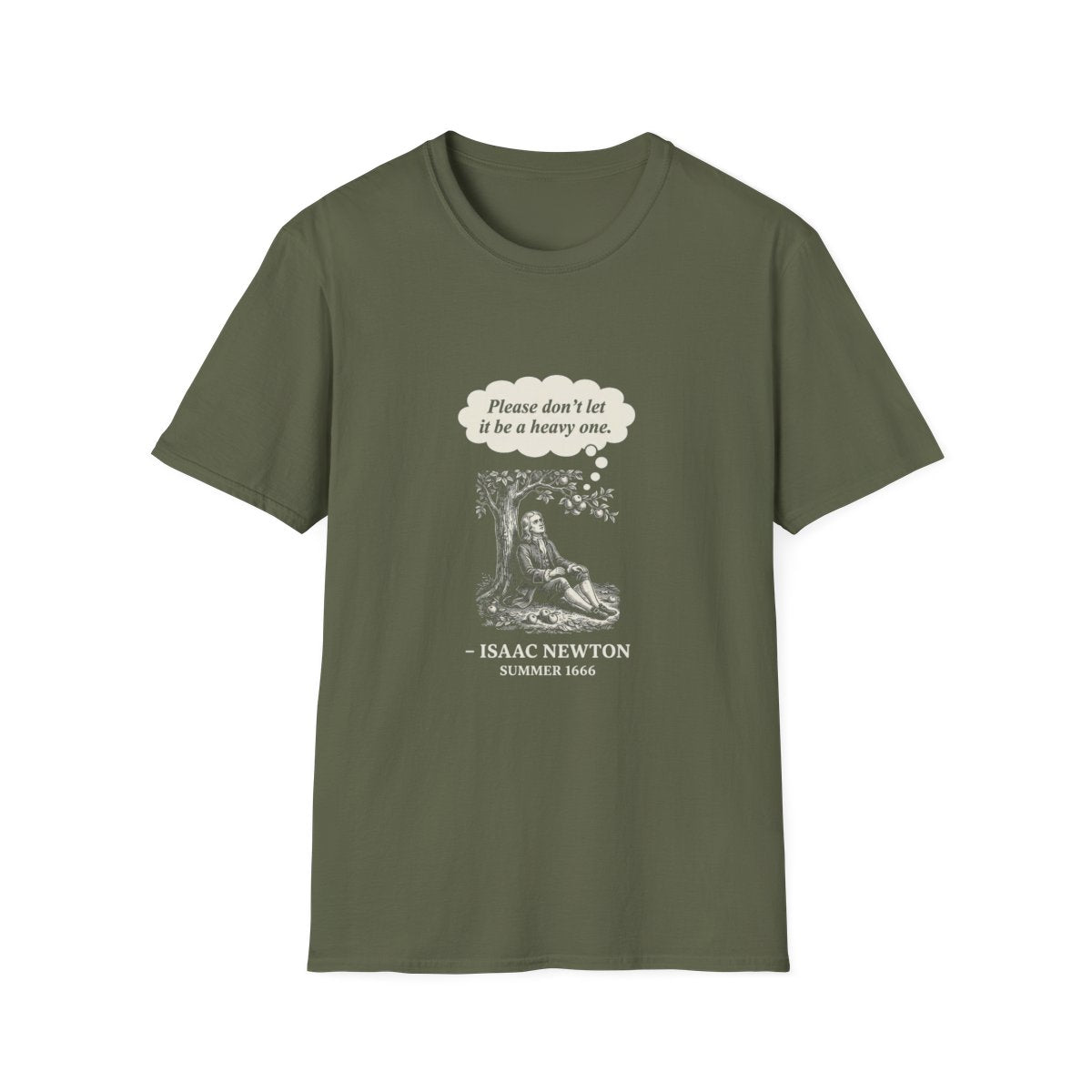 Newton Gravity Anxiety T-Shirt - Military Green front