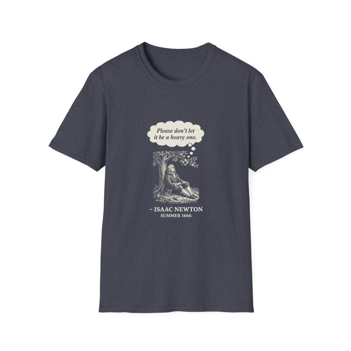 Newton Gravity Anxiety T-Shirt - Heather Navy front