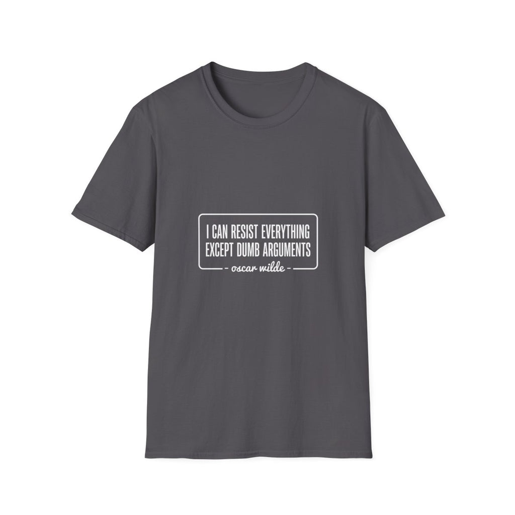 Oscar Wilde Quote T-Shirt - Charcoal front
