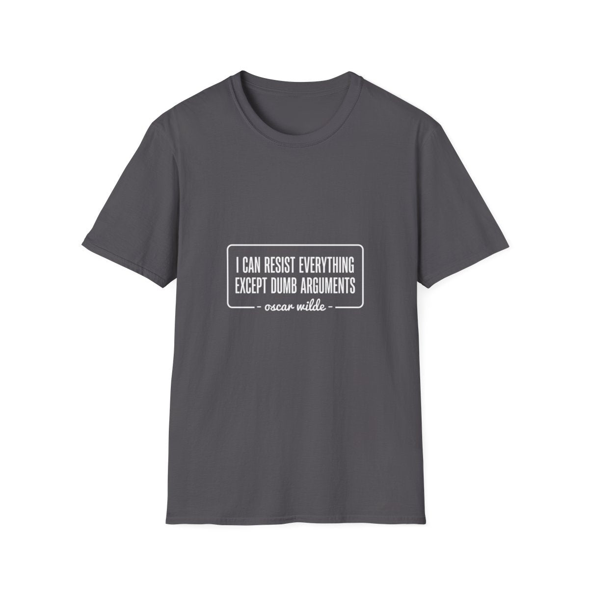 Oscar Wilde Quote T-Shirt - Charcoal front