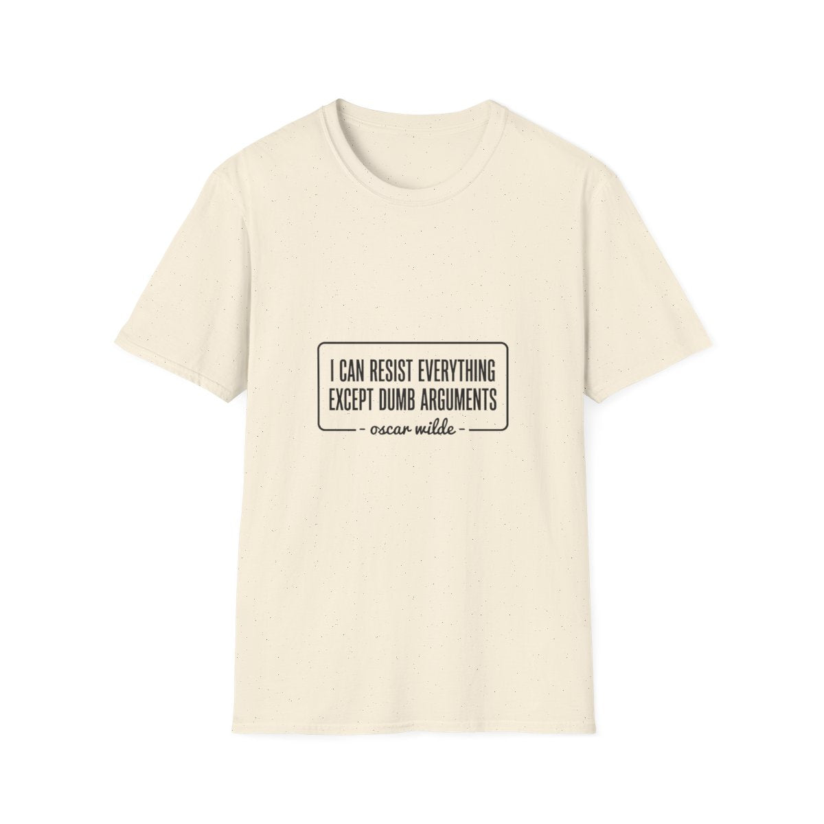 Oscar Wilde Quote T-Shirt - Natural front