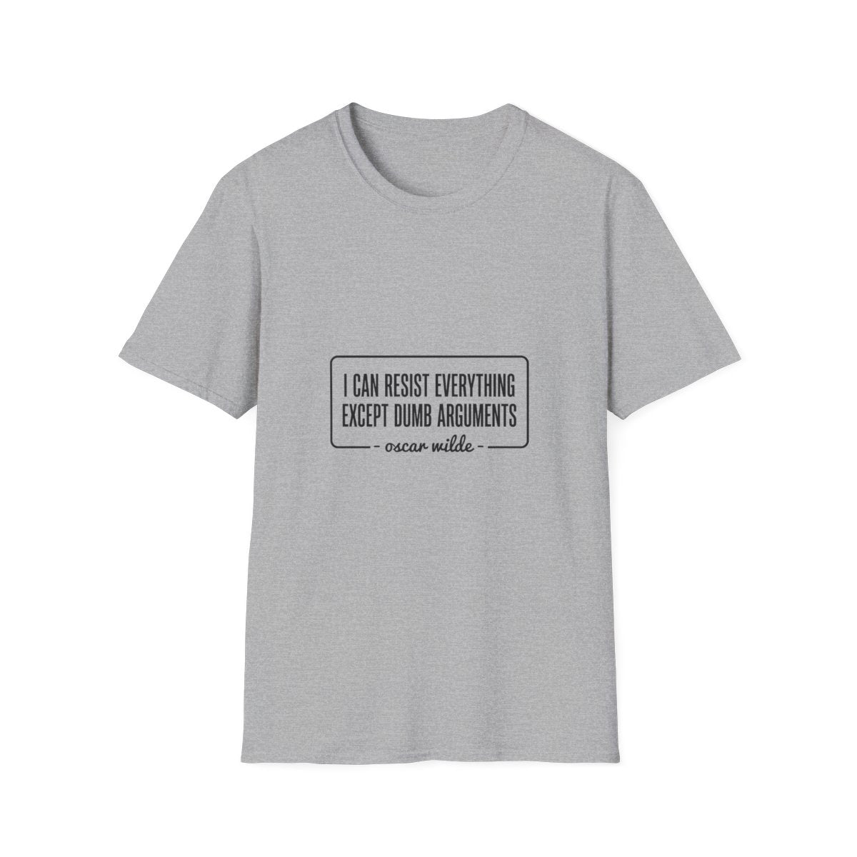 Oscar Wilde Quote T-Shirt - Sport Grey front