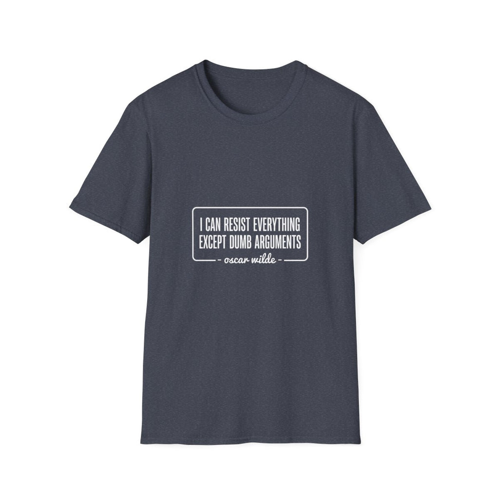 Oscar Wilde Quote T-Shirt - Heather Navy front