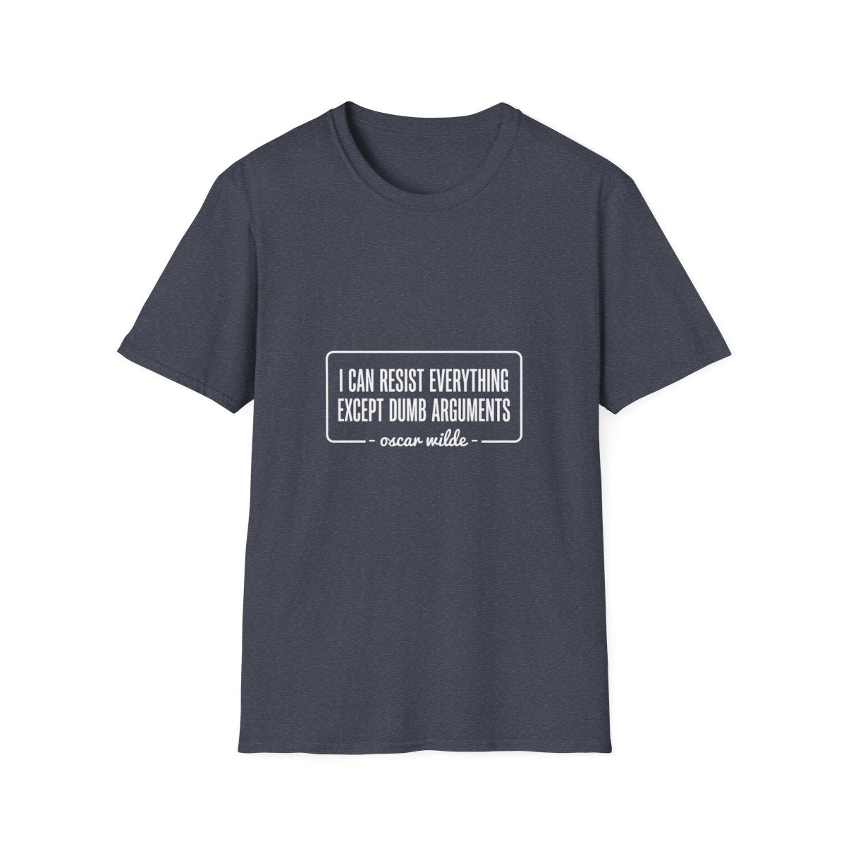 Oscar Wilde Quote T-Shirt - Heather Navy front