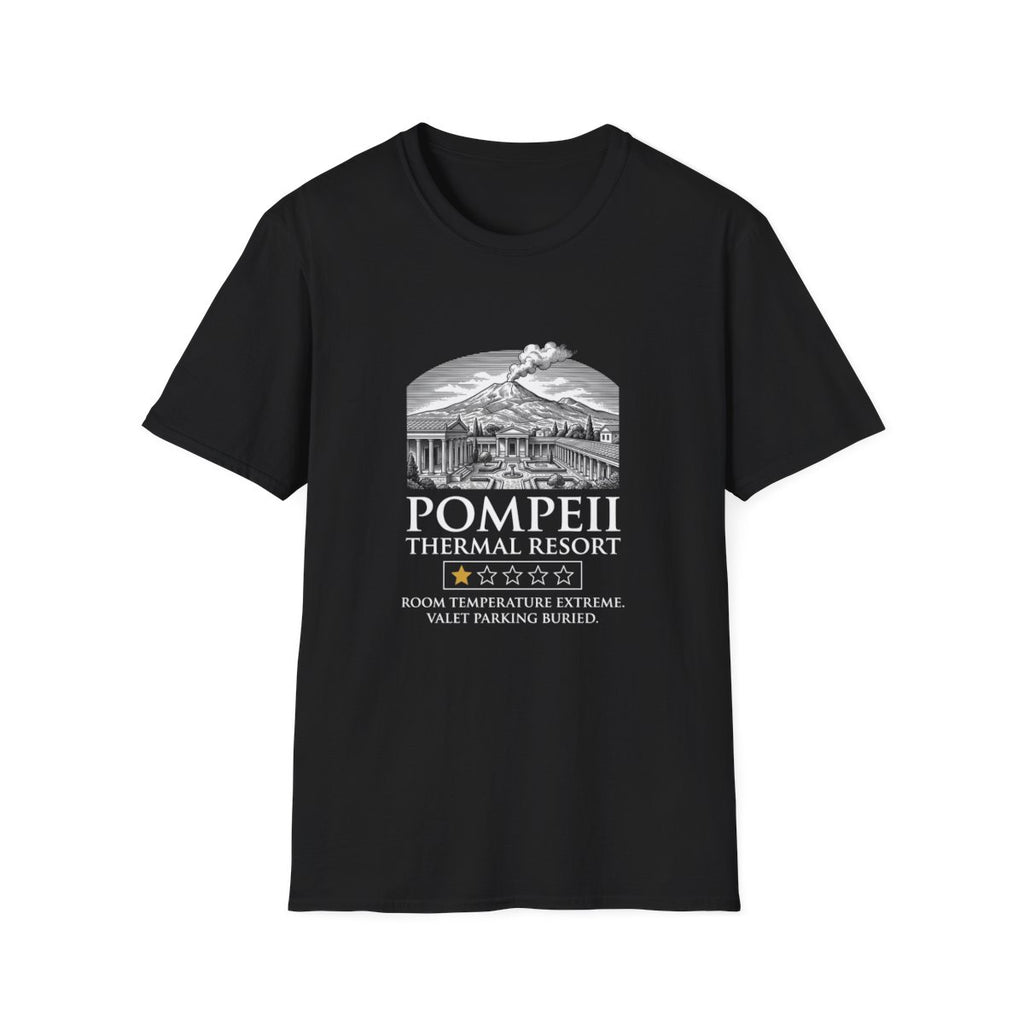 Pompeii Thermal Resort T-Shirt - Black front