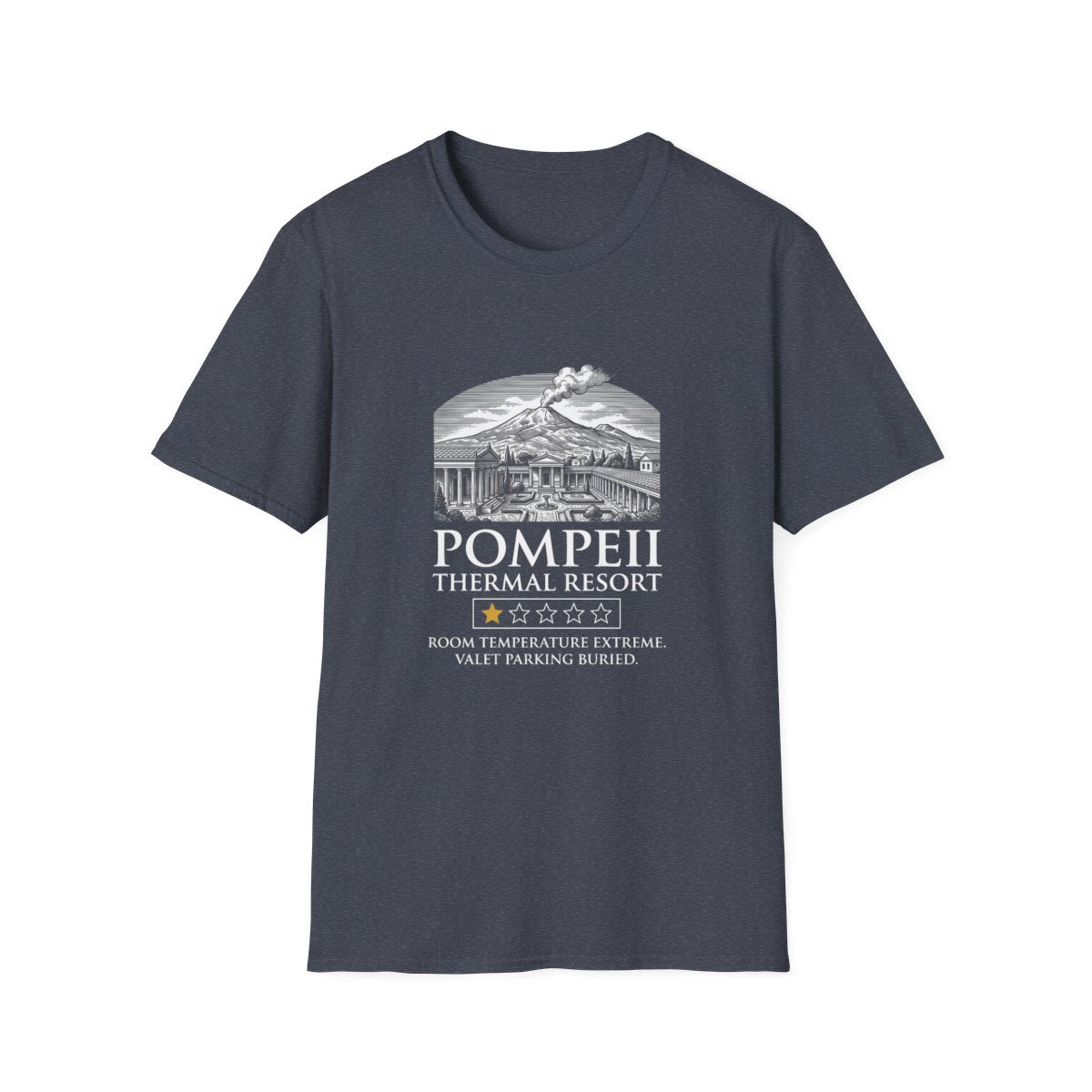 Pompeii Thermal Resort T-Shirt - Heather Navy front
